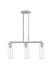 INNOVATIONS 434-3I-SN-G434-12CL Crown Point 3 30.5 inch Island Lighting Satin Nickel INNOVATIONS 434-3I-SN-G434-12CL Crown Point 3 30.5 inch Island Lighting Satin Nickel