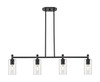 INNOVATIONS 434-4I-BK-G434-7CL Crown Point 4 43.75 inch Island Lighting Matte Black