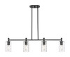 INNOVATIONS 434-4I-BK-G434-7DE Crown Point 4 43.75 inch Island Lighting Matte Black