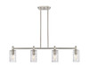 INNOVATIONS 434-4I-SN-G434-7DE Crown Point 4 43.75 inch Island Lighting Satin Nickel INNOVATIONS 434-4I-SN-G434-7DE Crown Point 4 43.75 inch Island Lighting Satin Nickel