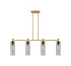 INNOVATIONS 434-4I-BB-G434-12SM Crown Point 4 43.75 inch Island Lighting Brushed Brass