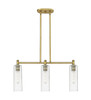 INNOVATIONS 434-3I-BB-G434-12SDY Crown Point 3 30.5 inch Island Lighting Brushed Brass