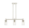 INNOVATIONS 434-3I-PN-G434-7SDY Crown Point 3 30.5 inch Island Lighting Polished Nickel