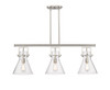 INNOVATIONS 411-3I-SN-G411-10CL Newton Cone 3 41.5 inch Island Lighting Satin Nickel