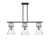 INNOVATIONS 411-3I-BK-G411-10SDY Newton Cone 3 41.5 inch Island Lighting Matte Black