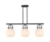 INNOVATIONS 410-3I-BK-G410-10WH Newton Sphere 3 41.5 inch Island Lighting Matte Black