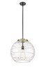 INNOVATIONS 221-1S-BAB-G1213-16-BB-95-LED Deco Swirl 1 Light 15.75 inch Pendant Black Antique Brass