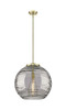 INNOVATIONS 221-1S-AB-G1213-18SM Deco Swirl 1 Light 17.875 inch Pendant Antique Brass