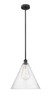 INNOVATIONS 616-1S-BK-GBC-164 Edison Cone 1 Light 16 inch Pendant Matte Black