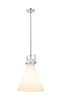 INNOVATIONS 411-1SL-PN-G411-14WH Newton Cone 1 14 inch Pendant Polished Nickel