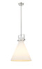 INNOVATIONS 411-1SL-PN-G411-16WH Newton Cone 1 16 inch Pendant Polished Nickel
