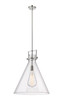 INNOVATIONS 411-1SL-PN-G411-18CL Newton Cone 1 18 inch Pendant Polished Nickel