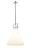 INNOVATIONS 411-1SL-PN-G411-18WH Newton Cone 1 18 inch Pendant Polished Nickel