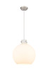 INNOVATIONS 410-1PL-SN-G410-18WH Newton Sphere 1 18 inch Pendant Brushed Satin Nickel
