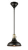 INNOVATIONS 443SW-1S-BAB-M15BK-LED Metro 1 Light 10 inch Pendant With Switch Black Antique Brass