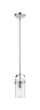 INNOVATIONS 423-1S-PN-G423-7CL Pilaster II Cylinder 1 5 inch Pendant Polished Nickel
