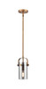 INNOVATIONS 423-1S-BB-G423-7SM Pilaster II Cylinder 1 5 inch Pendant Brushed Brass