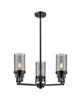 INNOVATIONS 426-3CR-BK-G426-8SM Utopia 3 21.5 inch Pendant Matte Black