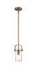 INNOVATIONS 423-1S-BB-G423-7SDY Pilaster II Cylinder 1 5 inch Pendant Brushed Brass