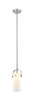 INNOVATIONS 423-1S-SN-G423-7WH Pilaster II Cylinder 1 5 inch Pendant Satin Nickel