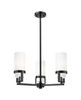 INNOVATIONS 426-3CR-BK-G426-8WH Utopia 3 21.5 inch Pendant Matte Black