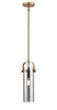INNOVATIONS 423-1S-BB-G423-12SM Pilaster II Cylinder 1 5 inch Pendant Brushed Brass
