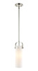 INNOVATIONS 423-1S-PN-G423-12WH Pilaster II Cylinder 1 5 inch Pendant Polished Nickel