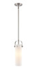 INNOVATIONS 423-1S-SN-G423-12WH Pilaster II Cylinder 1 5 inch Pendant Satin Nickel