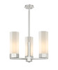 INNOVATIONS 427-3CR-SN-G427-14WH Claverack 3 21.625 inch Pendant Satin Nickel