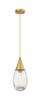 INNOVATIONS 450-1P-BB-G450-6CL Malone 1 6 inch Pendant Brushed Brass