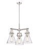 INNOVATIONS 411-3CR-PN-G411-7CL Newton Cone 3 20.625 inch Pendant Polished Nickel