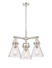 INNOVATIONS 411-3CR-PN-G411-7SDY Newton Cone 3 20.625 inch Pendant Polished Nickel