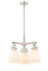 INNOVATIONS 410-3CR-PN-G412-7WH Newton Bell 3 20.625 inch Pendant Polished Nickel