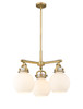 INNOVATIONS 410-3CR-BB-G410-7WH Newton Sphere 3 20.625 inch Pendant Brushed Brass