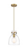 INNOVATIONS 410-1PS-BB-G412-8CL Newton Bell 1 8 inch Pendant Brushed Brass