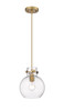 INNOVATIONS 410-1PS-BB-G410-8CL Newton Sphere 1 8 inch Pendant Brushed Brass