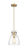 INNOVATIONS 410-1PS-BB-G412-8SDY Newton Bell 1 8 inch Pendant Brushed Brass