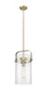 INNOVATIONS 413-1SM-BB-G413-1S-8SDY Pilaster 1 8 inch Pendant Brushed Brass