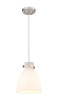 INNOVATIONS 410-1PS-SN-G412-8WH Newton Bell 1 8 inch Pendant Brushed Satin Nickel