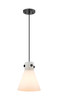 INNOVATIONS 410-1PS-BK-G411-8WH Newton Cone 1 8 inch Pendant Matte Black