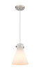 INNOVATIONS 410-1PS-SN-G411-8WH Newton Cone 1 8 inch Pendant Brushed Satin Nickel