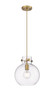 INNOVATIONS 410-1PM-BB-G410-10CL Newton Sphere 1 10 inch Pendant Brushed Brass