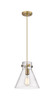 INNOVATIONS 410-1PM-BB-G411-10SDY Newton Cone 1 10 inch Pendant Brushed Brass