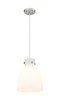 INNOVATIONS 410-1PM-SN-G412-10WH Newton Bell 1 10 inch Pendant Satin Nickel