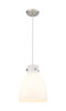 INNOVATIONS 410-1PM-SN-G412-10WH Newton Bell 1 10 inch Pendant Satin Nickel