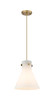 INNOVATIONS 410-1PM-BB-G411-10WH Newton Cone 1 10 inch Pendant Brushed Brass