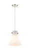 INNOVATIONS 410-1PM-PN-G411-10WH Newton Cone 1 10 inch Pendant Polished Nickel