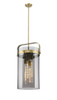 INNOVATIONS 413-4SL-BB-G413-4S-12SM Pilaster 4 12 inch Pendant Brushed Brass