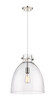 INNOVATIONS 410-1PL-PN-G412-14CL Newton Bell 1 14 inch Pendant Polished Nickel