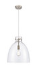 INNOVATIONS 410-1PL-SN-G412-14CL Newton Bell 1 14 inch Pendant Satin Nickel